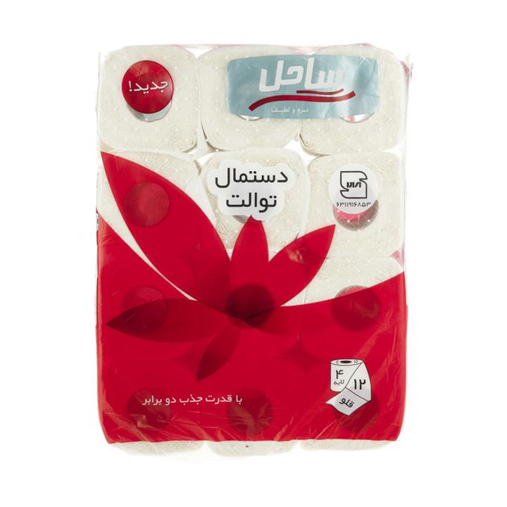 دستمال توالت ساحل مدل Flower بسته 12 عددی Sahel Flower Towel Tissue Pack of 12